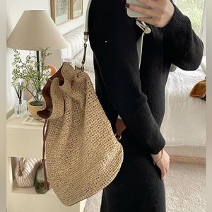 J Crew Raffia Backpack